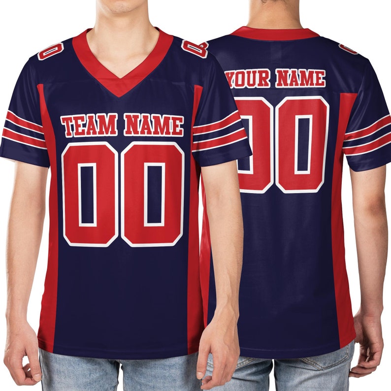 Personalized Football Jersey, Man Women Short Sleeves Shirt,Custom Football Soccer Jersey For Men Mesh Polyester