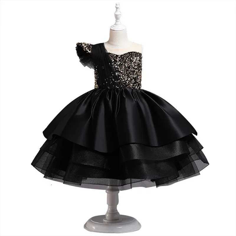 Girl's Dresses Fashion Girls Dresses for Party and Wedding Lace Mesh Sleeveless Girls Sequin Dress Summer Girls Party Dress 2-13 Years Y2502278LT