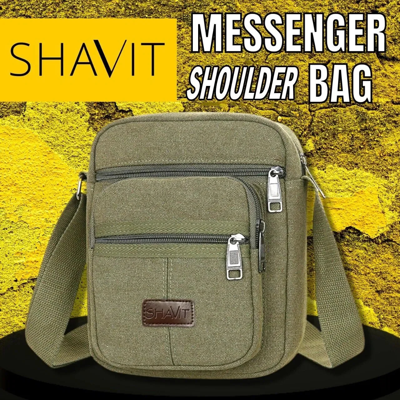 Ship from US Messenger Bag Shoulder Crossbody Canvas Bags Casual Satchel Vintage 250227FBB
