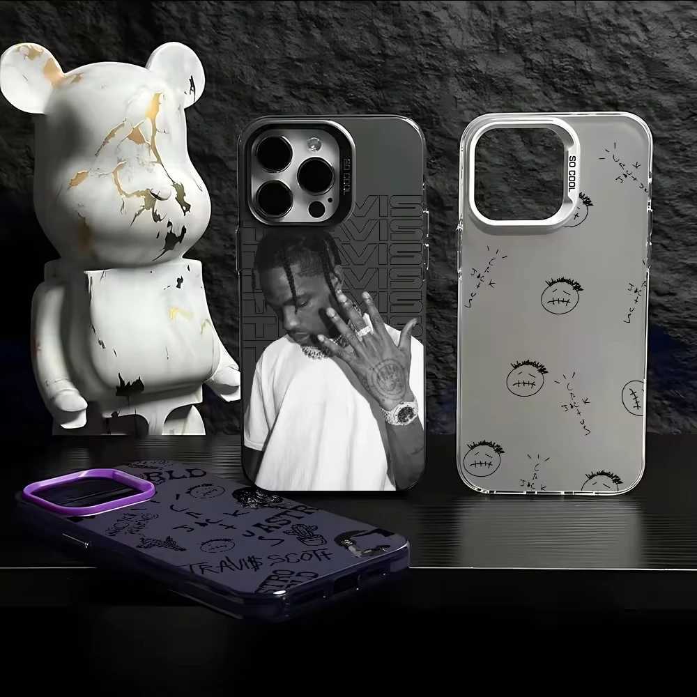 Luxury Travis Scott Cactus Jack phone case suitable for iPhone 16 15 14 12 11 Pro Max X XR XSMAX 8 candy matte shock-absorbing back cover Z250227