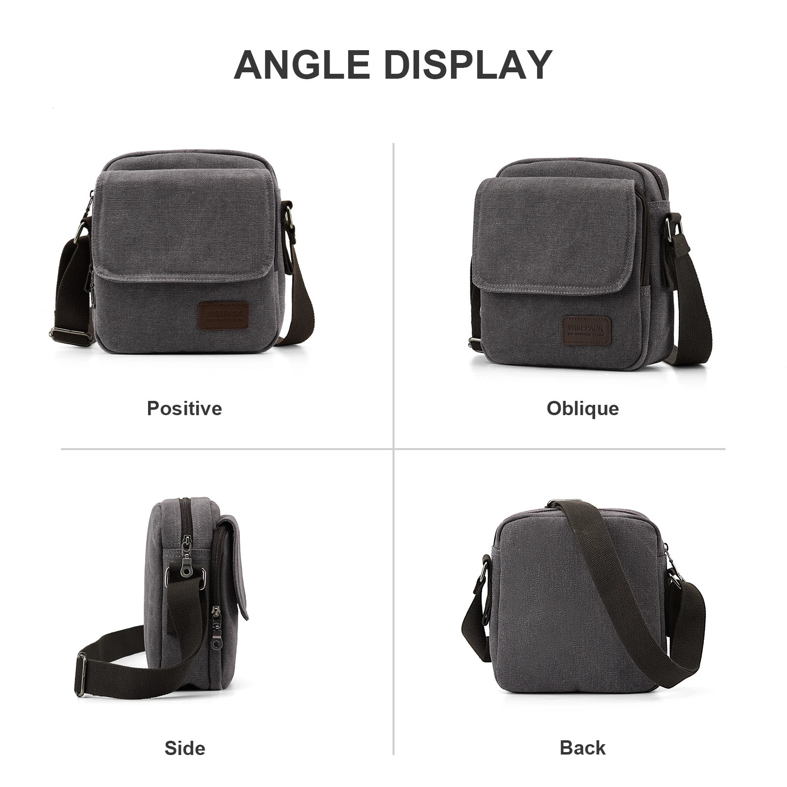 Ship from US Crossbody Bag for MensSmall Men Purse BagZipper Messenger BagTravel Passport Wallet BagWork Shoulder satchel 250227FBB