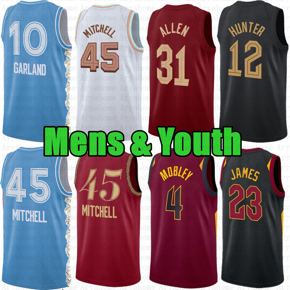 Jersey de basket-ball Donovann Mitchell Darius Garland Evan Mobley Max Strus Cavs Jarrett Allen De'andre Hunter Isaac Okoro Georges Niang City Dean Wade Jerome