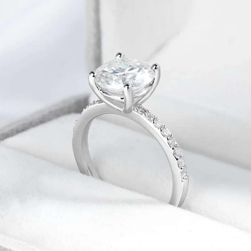 Smyoue 1-3CT D Color Moissanite Ring for Women Sterg Sier Sparkg Lab Dia Promise Band Valentine's Day Gift GRA