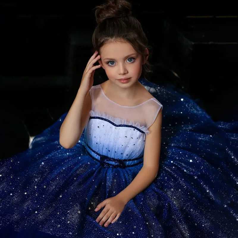 Girl's Dresses 2-10Y girl dress baby girl princess dress sheer baby girl party wedding Vestido Gauze Tutu Pageant birthday baby costume Y250227JG