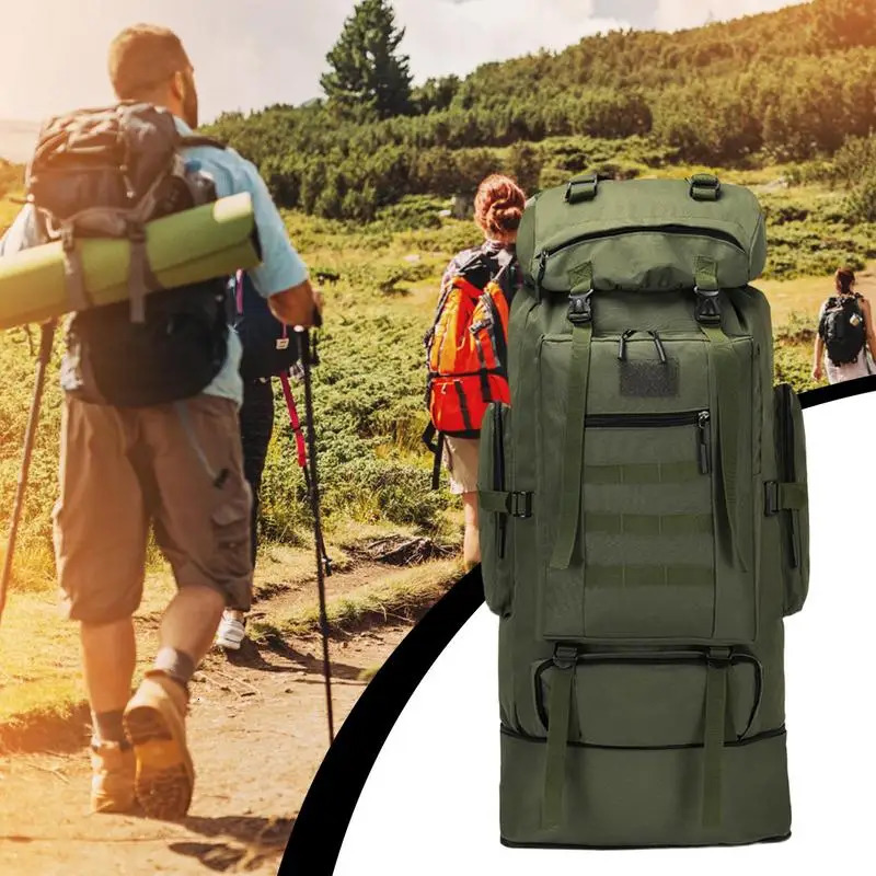 Ship from US Mens hiking backpack large capacity Rucksack waterproof 250227FBB