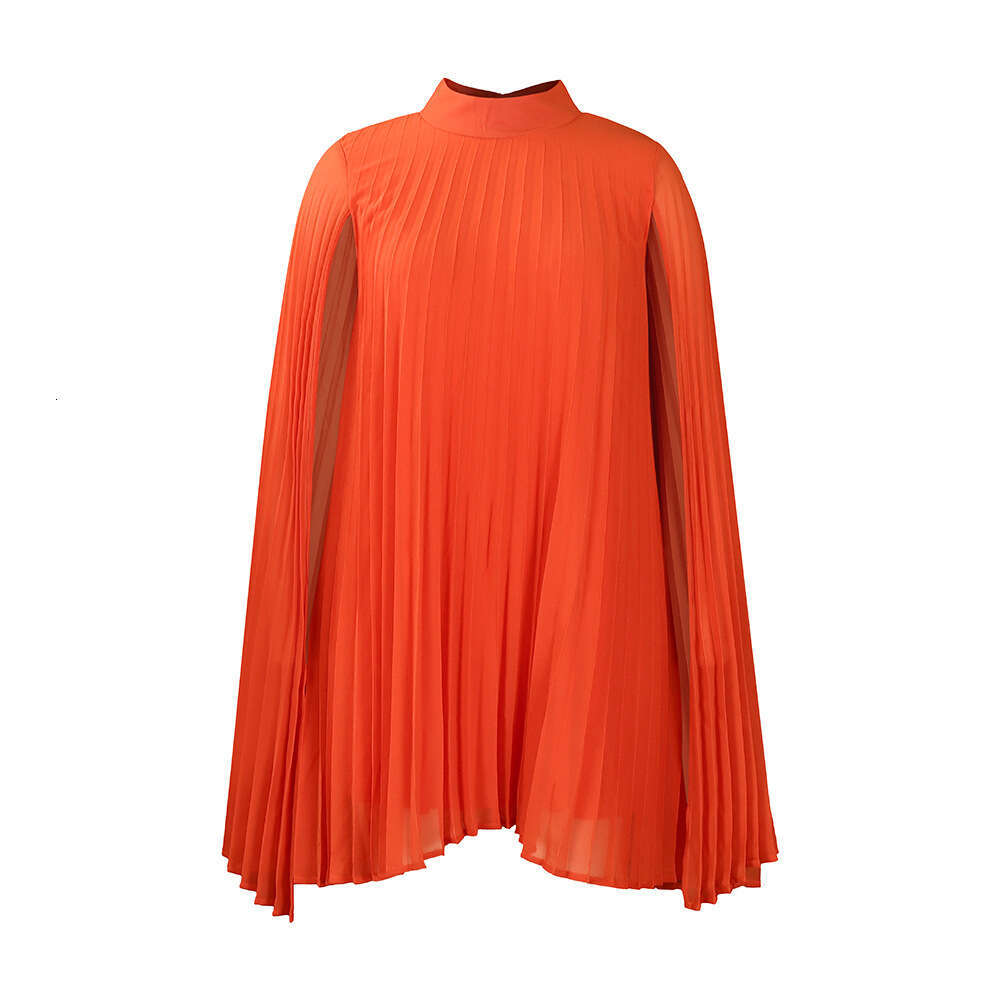 D400 Women's Wear Style Stylish Chiffon Hoodie Cloak Bat Sleeve Large Size Dress 2025 New Casual Fashion Trendy Clothing