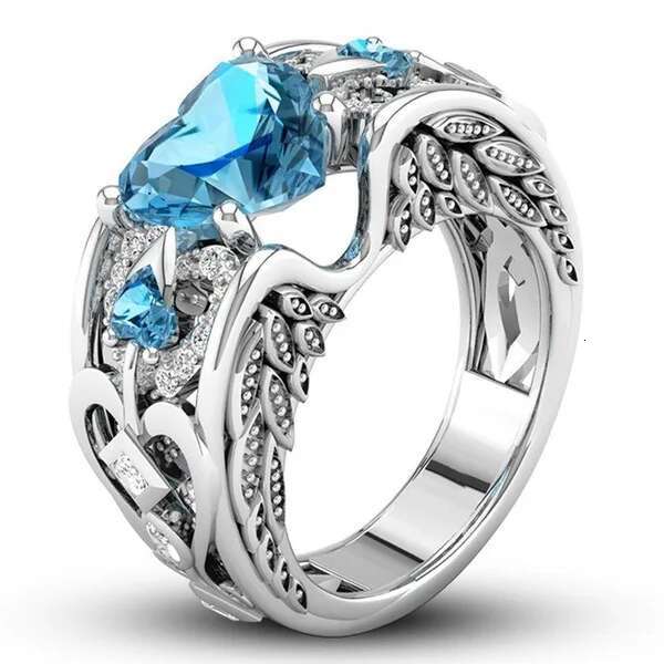 Classic 5 Color Authentic Sterg Sier Multicolor Love Heart Zircon Ring Wedding Jewelry Gift for Mother Anel Bijoux