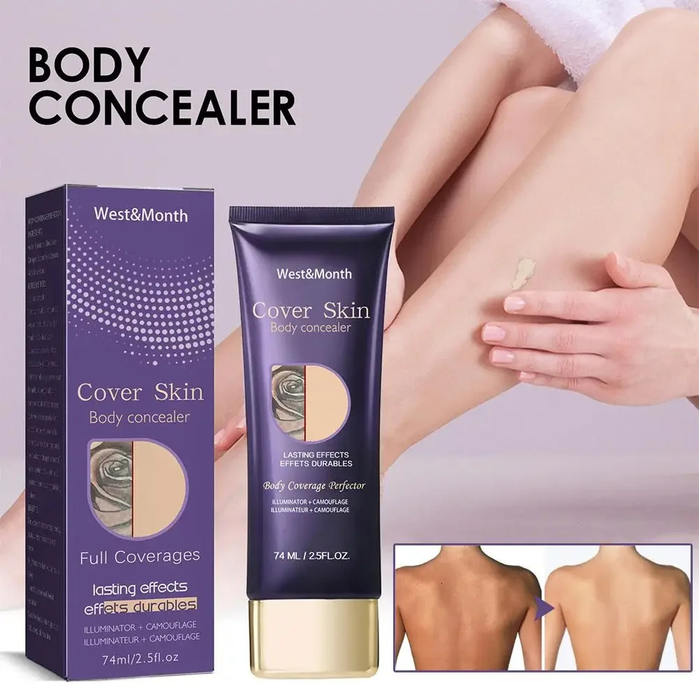 Natural Tattoo Concealer 74ml Full Coverage Tattoo Dark Circles Hide Blemishes Scars Correct Pigment Waterproof Lasting 250222