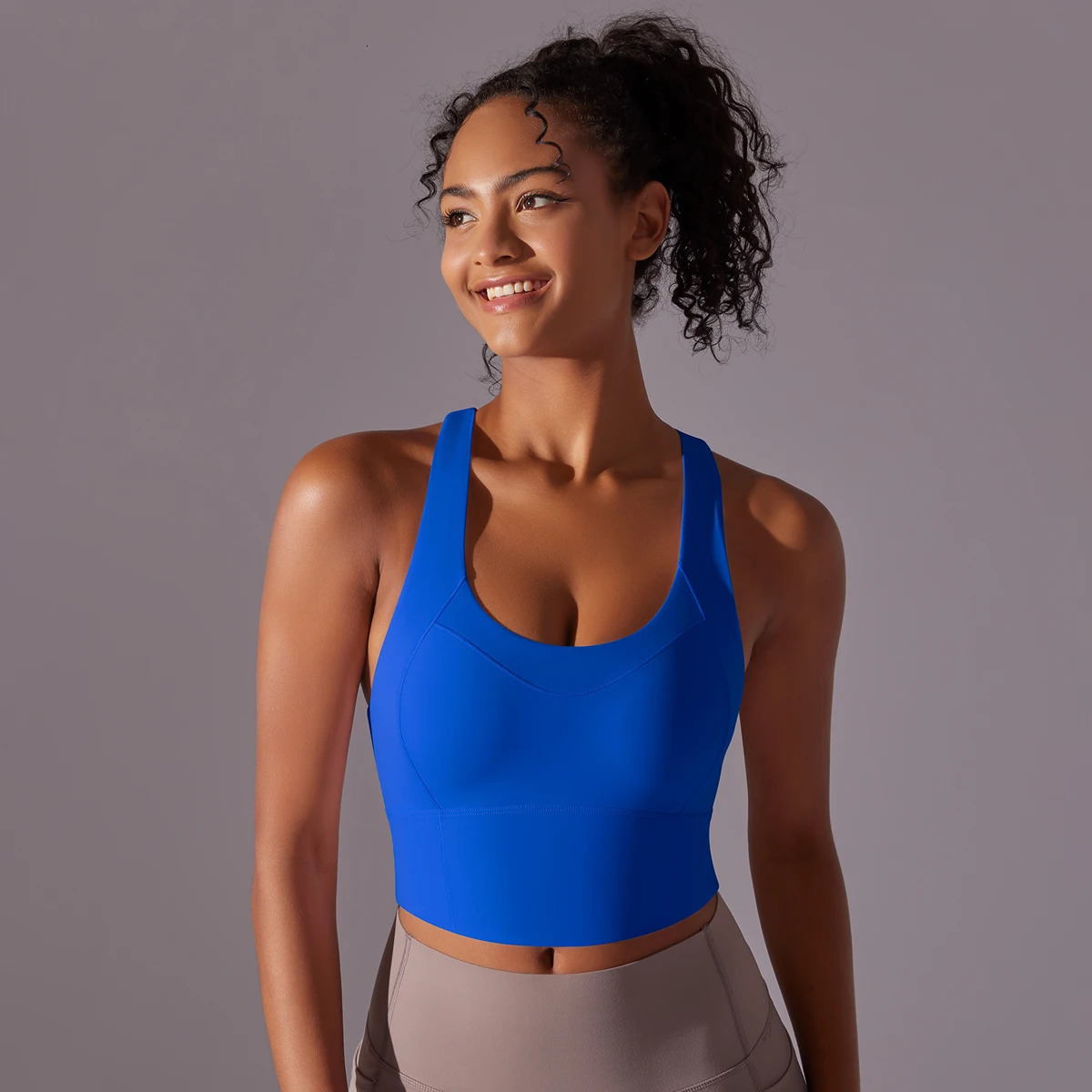 Nylon Sexy Womens Sports Bra Top Women Tight Elastic Gym Sport Yoga Bras Crop Top Yoga Clothes Stretch Women Sports Underwear 250226