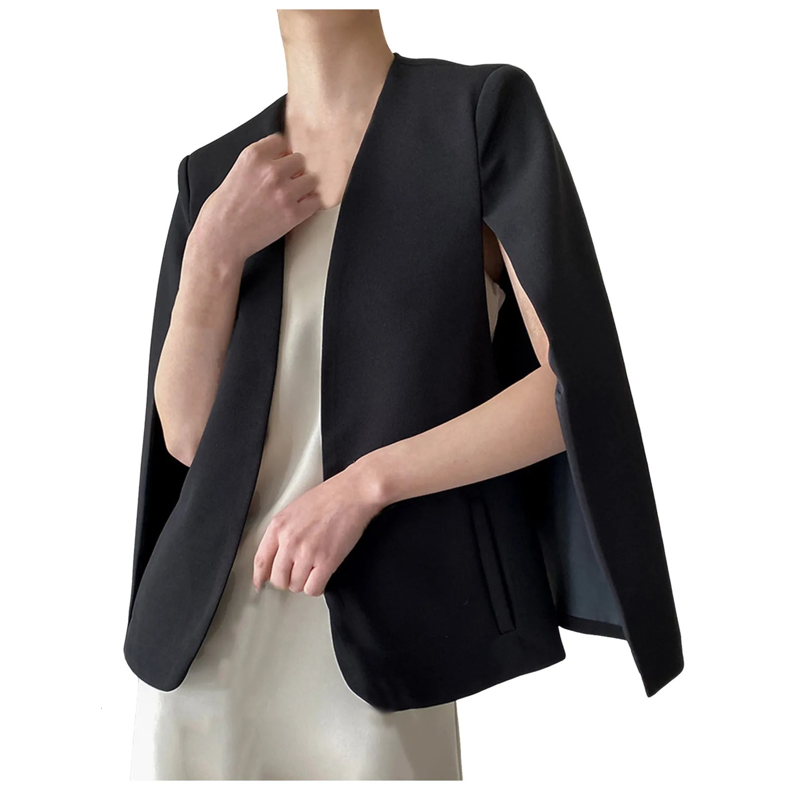 Womens Autumn Temperament Jacket Solid Split Long Sleeve Business Work Ladies Fashion Office Jackets womens jacket 250227