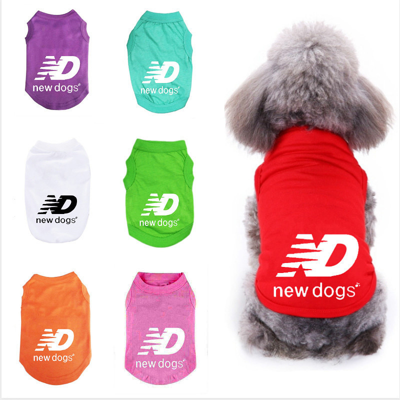 Dog Shirts Clothes, ND NEW DOGS Dog Clothes T-Shirt Vest Soft and Thin, Pure Cotton Solid Color Shirts Clothes Fit for Small Medium Large Extra Large 