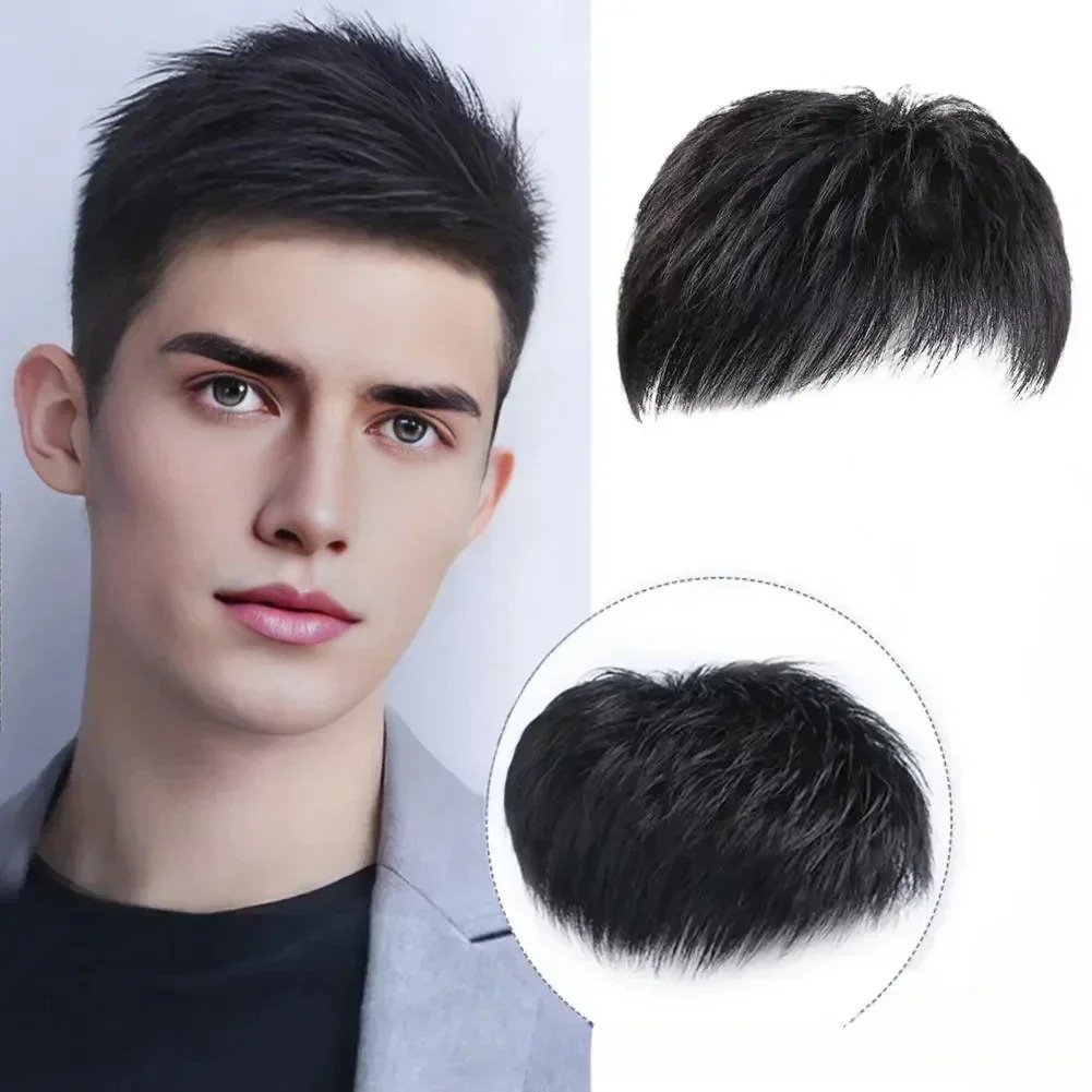 Mens Swiss Lace Hair Replacement System Hair Unit Base 16*18 Toupee 100% Artificial Hair Prostheses for Men 250227