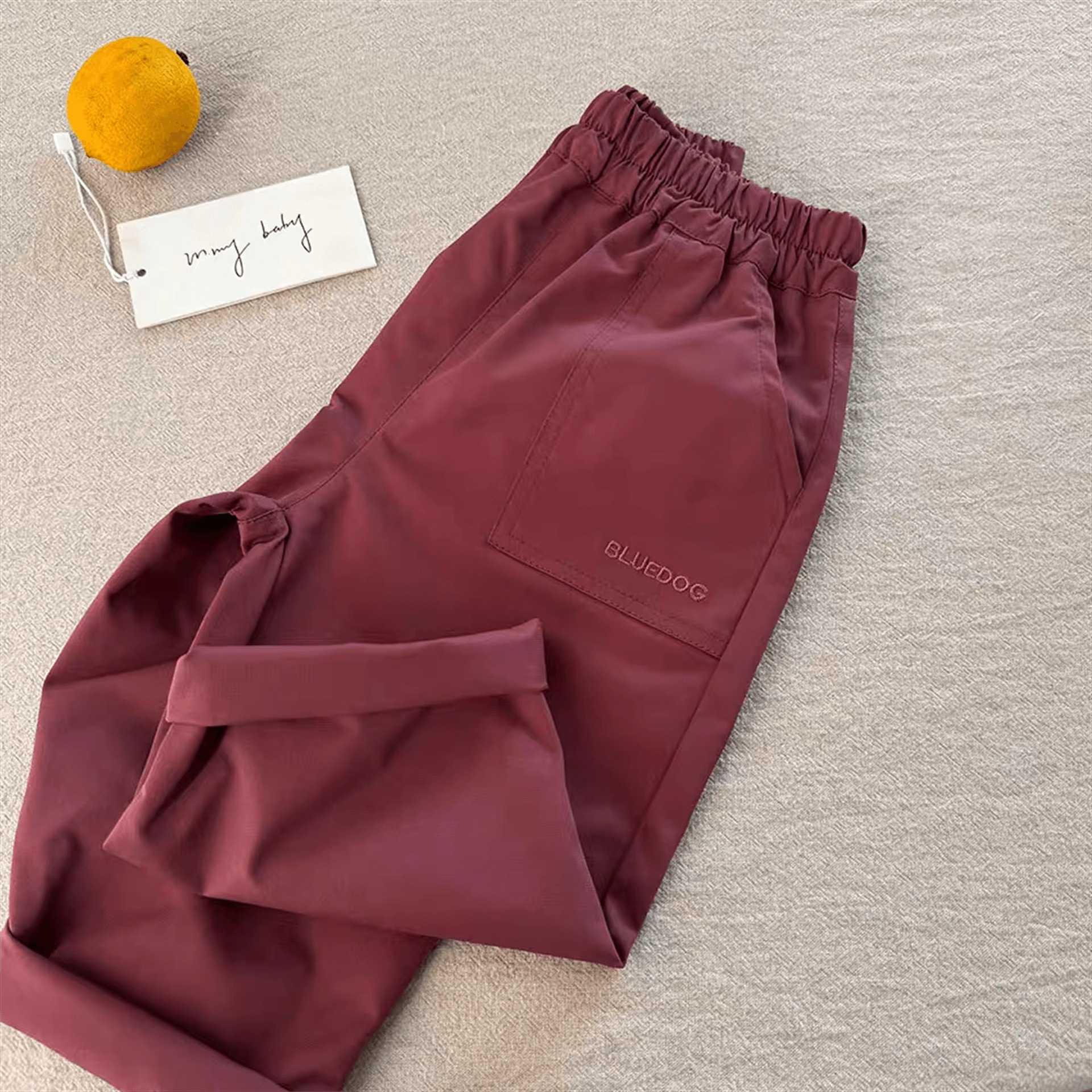 Jeans Childrens pants 2025 spring style boys casual pants babys solid color straight leg pants girls stylish work pants trendY250227WXVO
