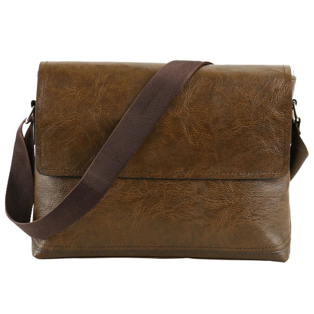 Ship from US Travel bag PU leather handbag adjustable travel shoulder cross body mens large capacity 250227FBB