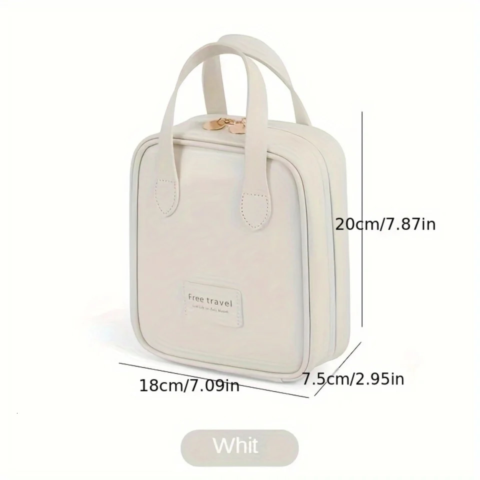 Ship from US Cosmetic Bag Portable Large Capacity Travel Toiletry Pouch Makeup Organizer With Carry Handle Brush holder makeup stand 250227FBB
