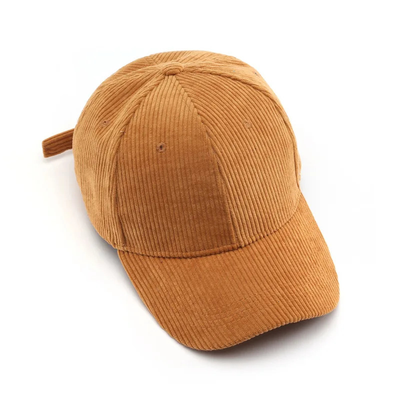 Corduroy Baseball Cap For Women Men Cotton Solid Color Sunhat Sport Caps Autumn Warm Fashion Hip Hop Fishing Hat 250218
