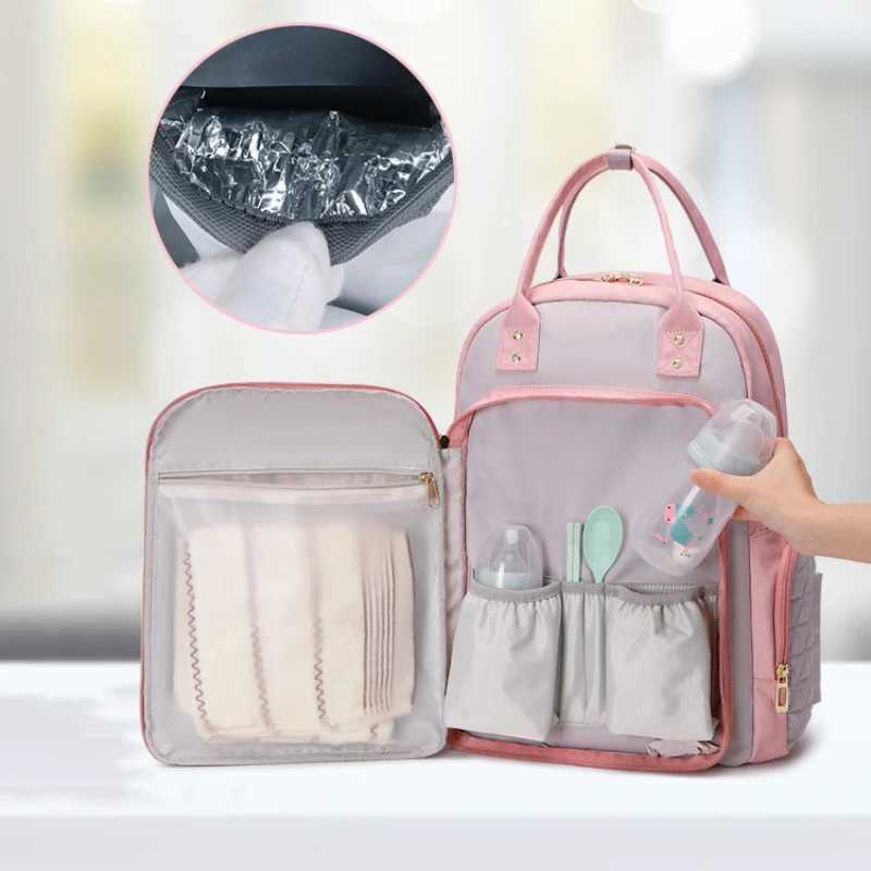 Diaper Bags Fashion Mommy Diaper Bags Mother Large Capacity Travel Nappy Backpacks multi-functional Convenient Baby Nursing Bags Y2502273QPD