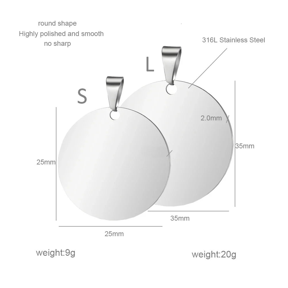 Personalized Engrave Hand Drawn Portraits Handwritten Phrases Text Custom Sign Name Round Pendant Necklaces for Women Men Lover 250117