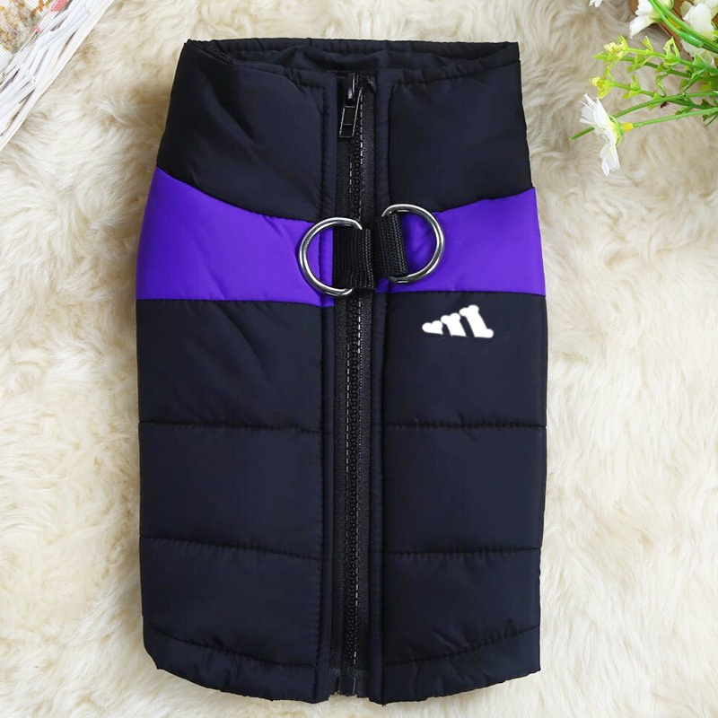 Padded Vest Dog Jacket, Warm Zip Up Dog Vest Jacket with Dual D Ring, Winter Water Resistant Small Dog Coats, Dog Clothes for Small Medium and Large D