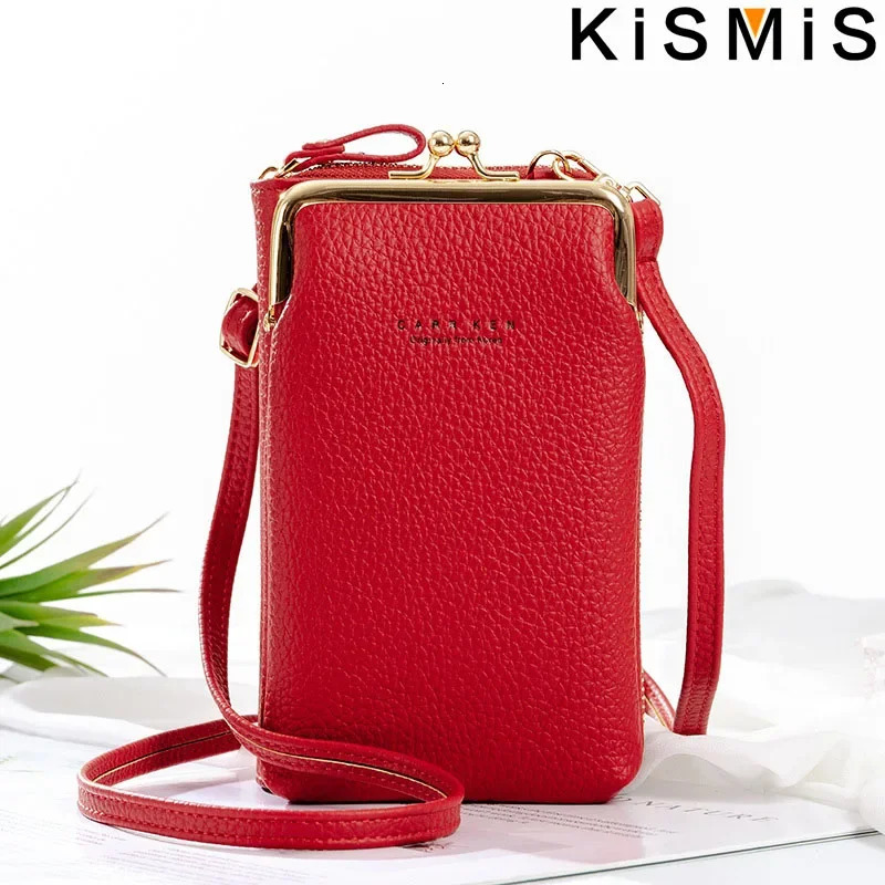 Ship from US Womens Phone Crossbody Bags Girls PU Leather Large Capacity Portable Shoulder Bag Ladies Purse Fashion Handbag 250227FBB
