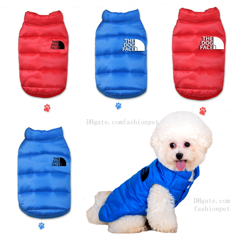 Dog Down Jacket Dog Coat Solid Color Dog Jacket, Warm Coat Windproof Dog Winter Vest, Lightweight Dog Cold Weather Coat for Small Medium Puppy XXL Blu