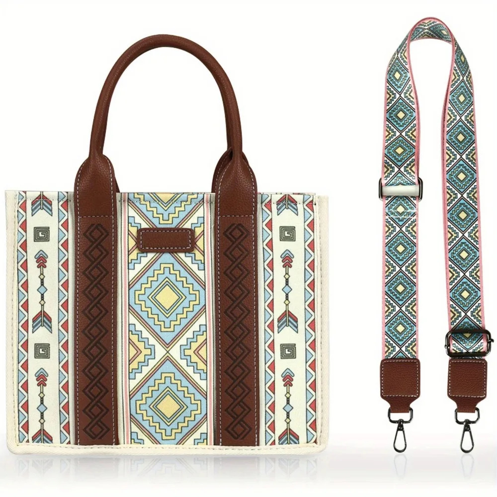 Ship from US Womens Boho 3piece Tote Set LightweightChristmas Gifts and Versatile Bag with Adjustable Straps for Everyday Use 250227FBB