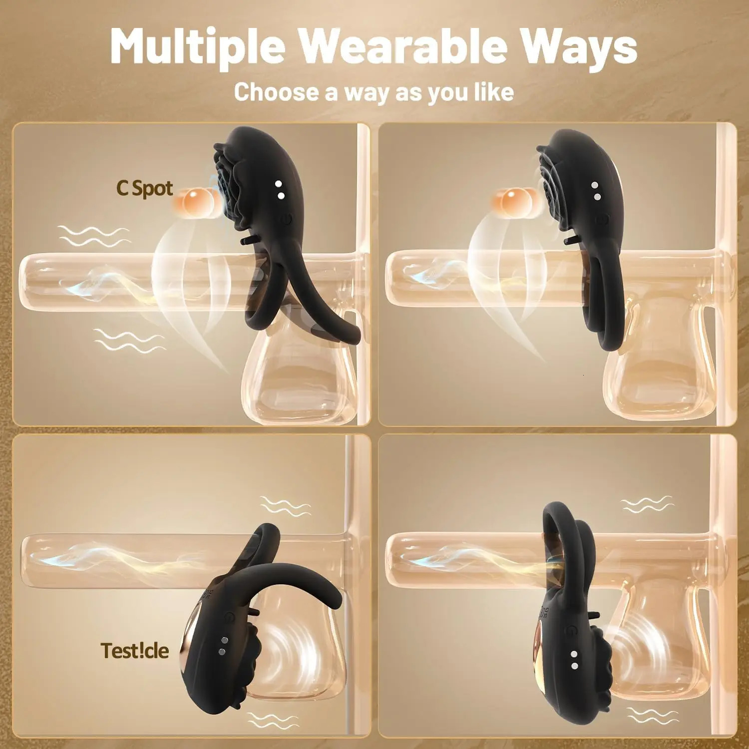 Wireless Remote Control Cock Ring Cockring Vibrator Clitoris Stimulation Delay Ejaculation Penis Ring Adults Sex Toys for Men 250227