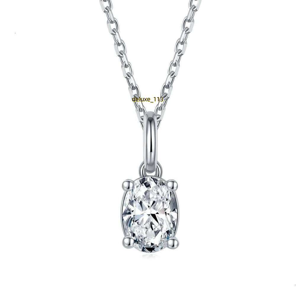 Peishang Jewelry Wholesale Oval Shape D Color Moissanite Pendants Sterg Sier Dia Necklace for Mother's Day Gift