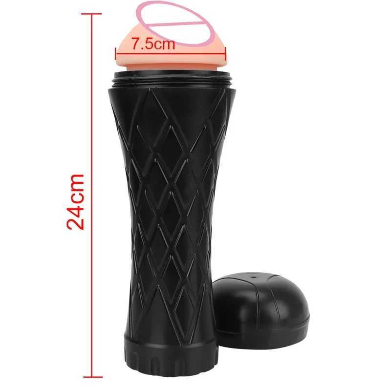 24cm Male Masturbator Artificial Vaginal For Men 18 Realistic Glans Sucking Penis Pump Sexy Cup Erotic Products Sex ToysXJ250227