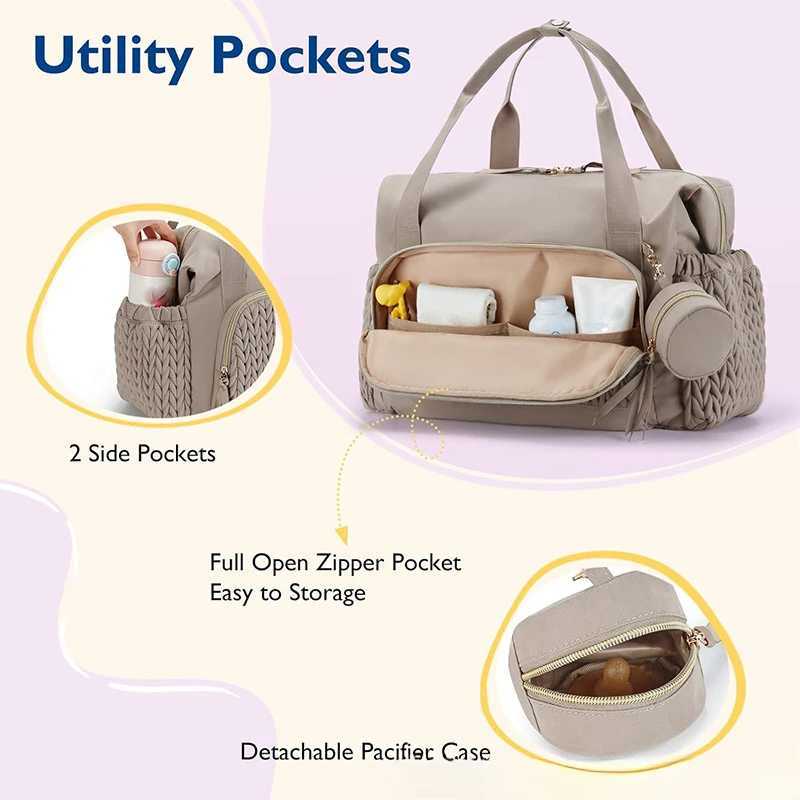 Diaper Bags Mommy Diaper Bag Baby Stroller Organizer Backpack Large Capacity Outdoor Travel Maternity Bag with Insulated Pocket Changing Pad Y250227H4