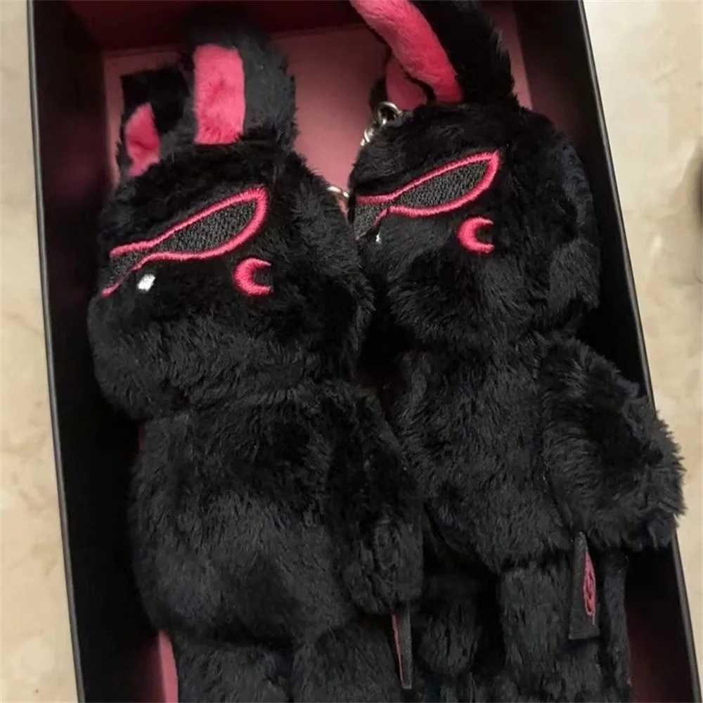 Keychain 13cm Cute Plush Hair Band Black Long Ear Pendant Bag Accessory Key Ring K Idols YeoSang San Fans Gift Free shipping