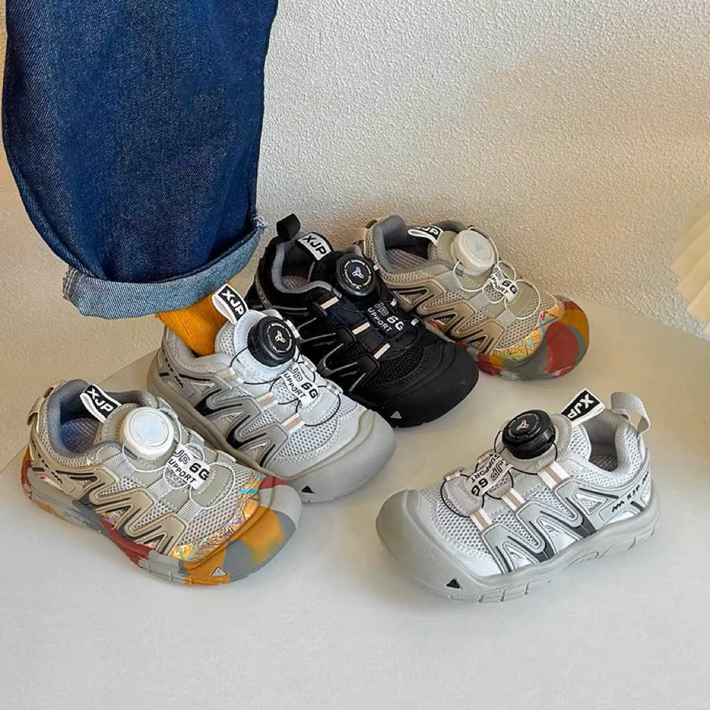 ion childrens sports shoes 2024 Spring and Autumn new style boys outdoor hiking shoes rotating buckle girls breathable running shoes S25226