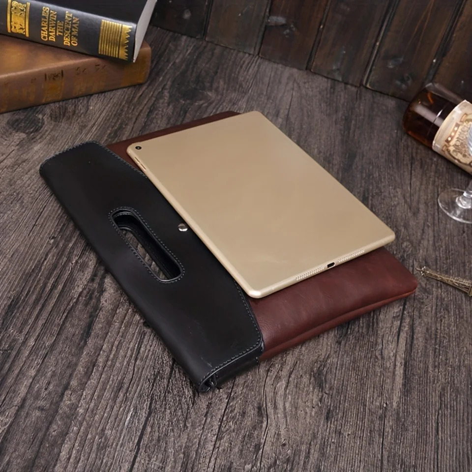 Ship from US Contrast Color Handheld Bag Clutch for Business Commuters Trendy Unisex Briefcase 250227FBB