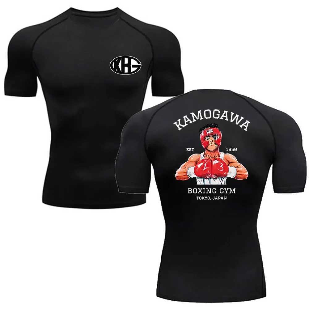 Anime Hajime No Ippo Kamogawa Boxing Gym Tshirt Men Women KGB Graphic Compression Sport T-Shirts Clothing Harajuku Strtwear X250227