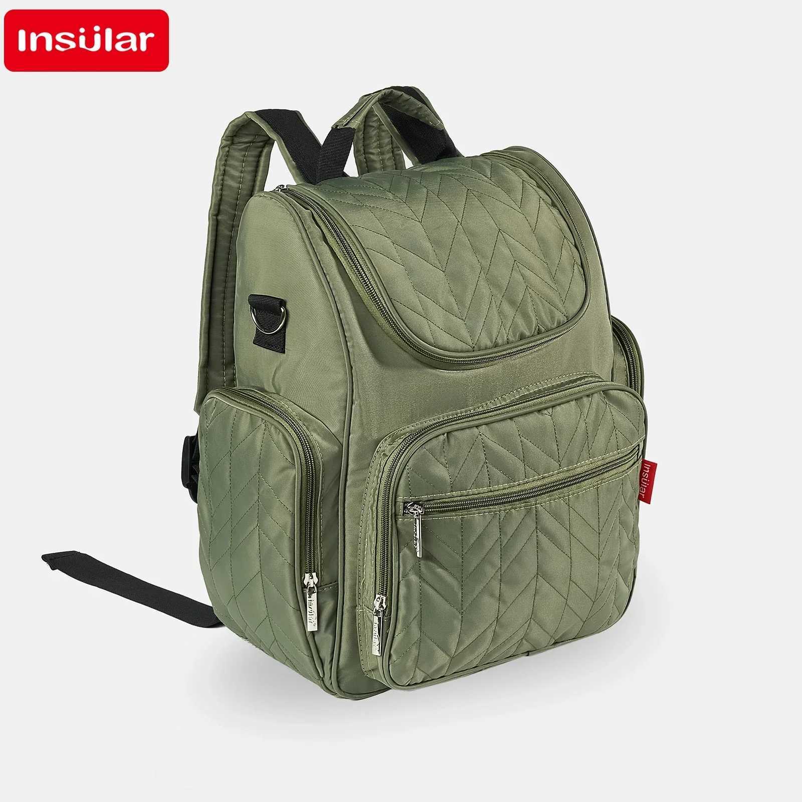 Diaper Bags Simple and stylish mother bag new PU backpack womens casual large capacity milk storage bag splash proof mother bag Y250227LO1D