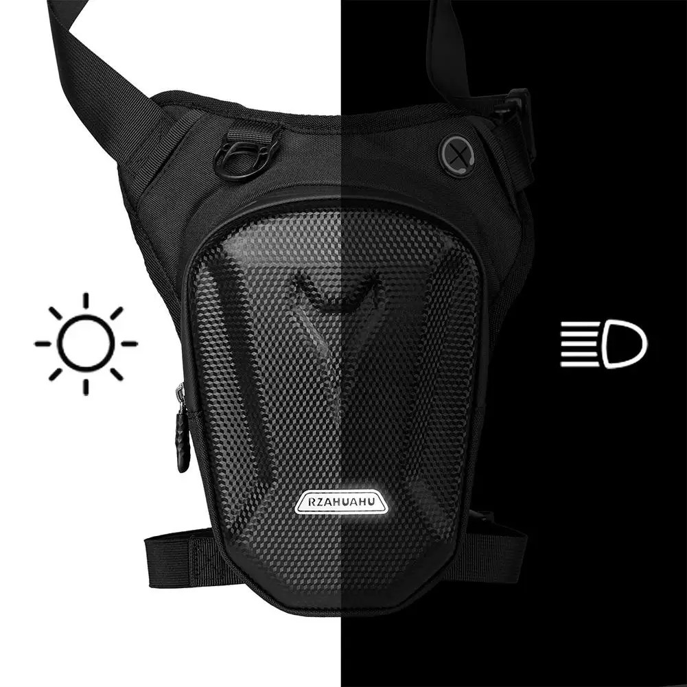 Ship from US Motorcycle Side Bag Lateral Saddlebags Riding Leg Hard Shell RZAHUAHU Phone Waist Pack 250227FBB
