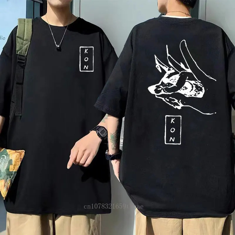 Japanese Anime Cartoon Kon Shirt Men Running Sports Loose Oversized T-shirt Short Sleeve Cotton Summer Mens Top Mens T Shirt 250226