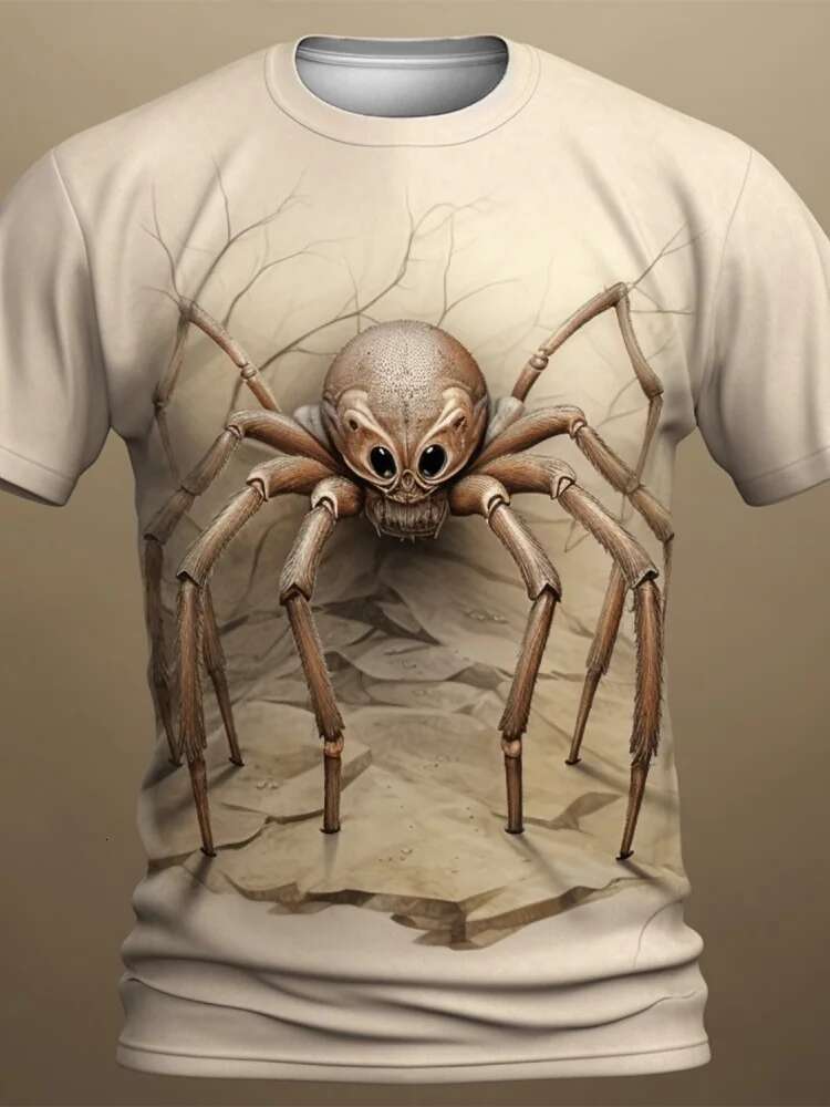 Men's T-shirt Summer New Skull Print Design Daily Casual Loose And Comfortable Outdoor Street Men's Sports Breathable Short Sleeved Top