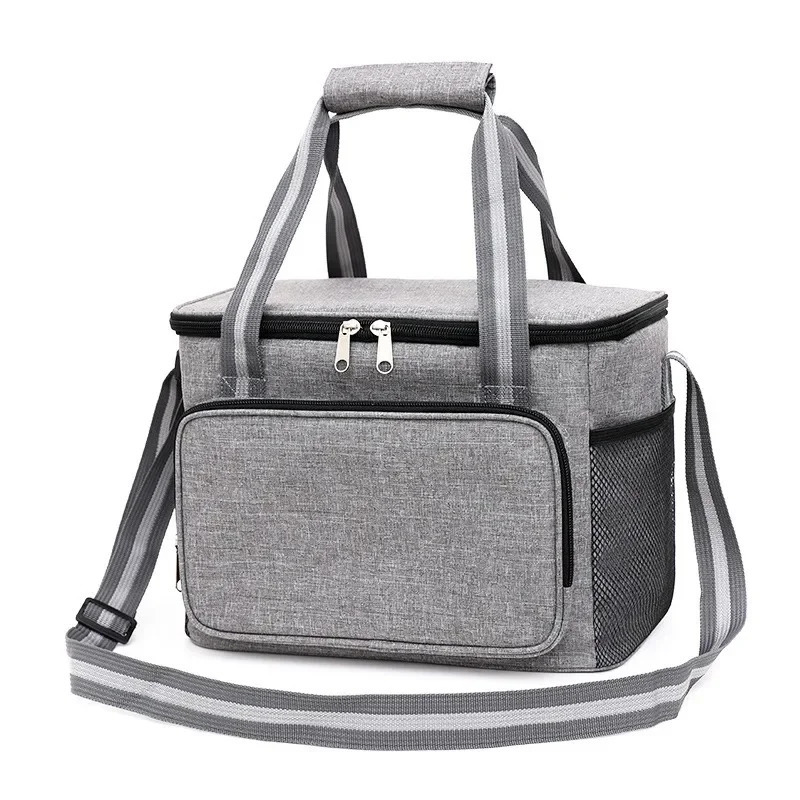 Ship from US Large Insulated Lunch Bag Black Waterproof Leakproof Thickened HandheldShoulder Carry Outdoor Picnic 250227FBB