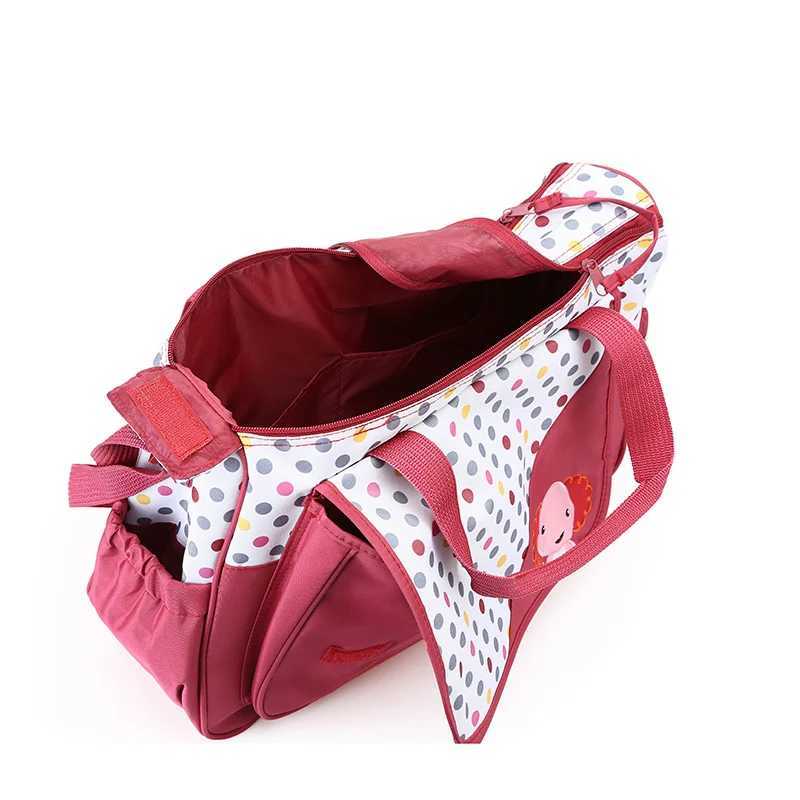 Diaper Bags 5pcs/set New Fashion Mummy Bag Baby Diaper Bags Maternity Nappy Bag Mommy Baby Care Carriage Stroller Bag Organizer Y2502274AYF