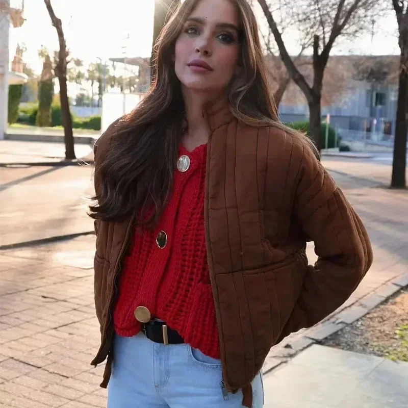 Crop Sleeveless Vest Woman Button Up Knit Women Streetwear Spring Waistcoat Jackets Y2K Pockets Loose Short Sweaters 250225