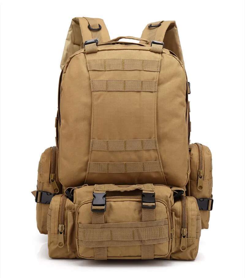 2025 New Travel Oxford Cloth Outdoor Camouflage Trekking Tactical Bag Mountaineering Large Combination Backpack