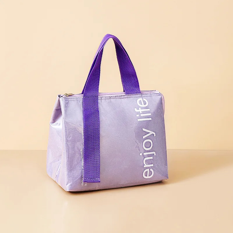 Ship from US Waterproof bento bag thickened insulation for office workers high aesthetic handbag lunch box cross 250227FBB