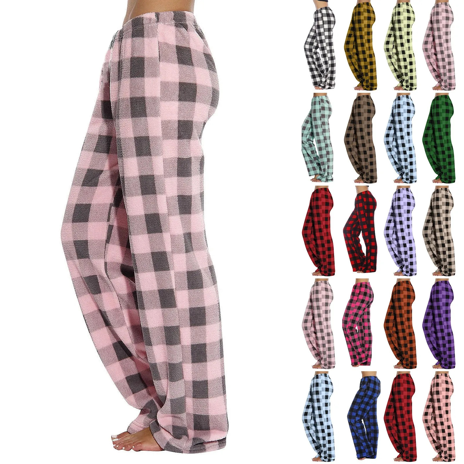 Sweatpants Cargo Pants Men Casual Plaid Loose Sport Plaid Pajama Trousers MenS Clothing Sports Pants Clothing Joggers 2025 250227