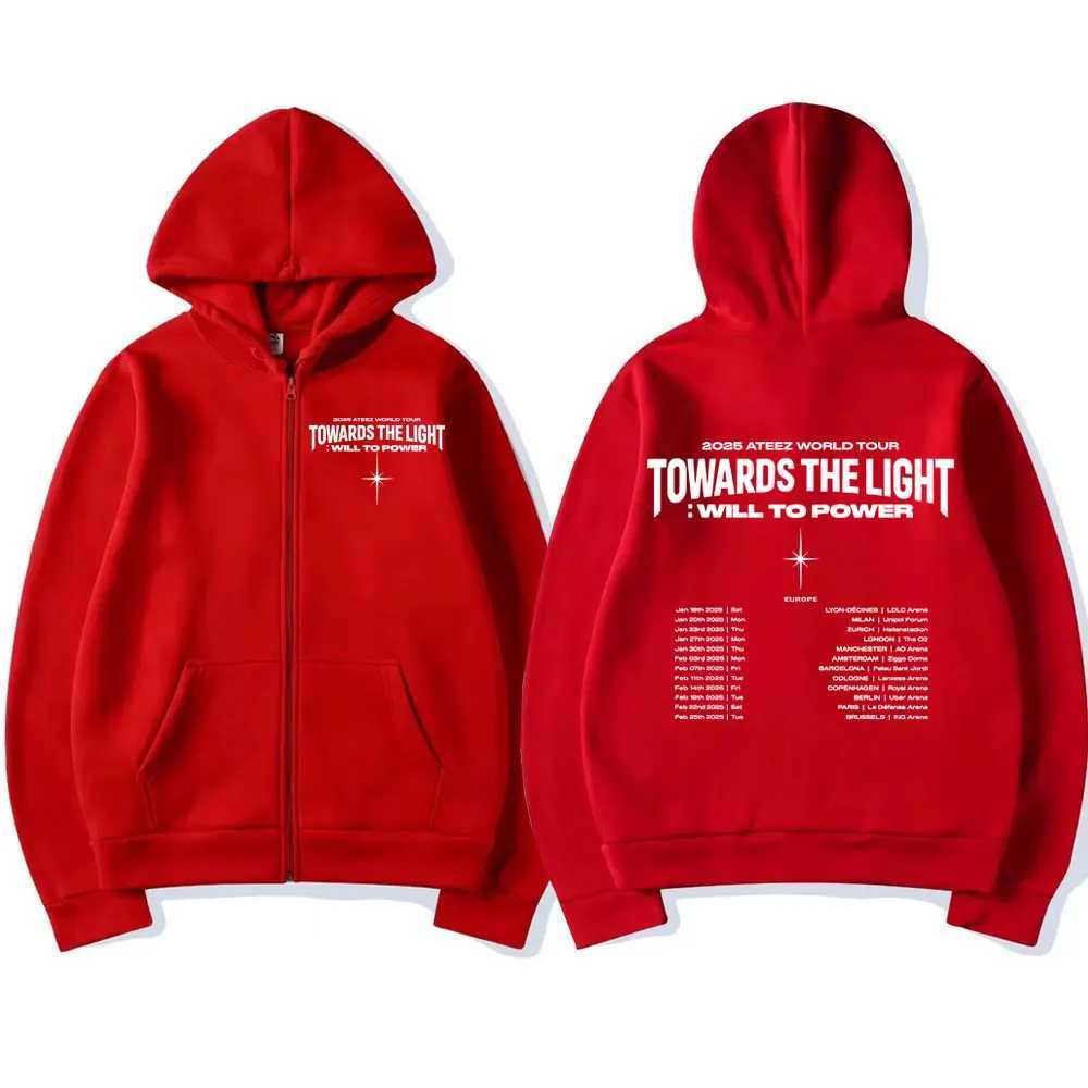 2025 Atz World Tour Towards THe Light Will To Zipper Hoodies Men Women Korean Kpop Long Slve Zip Up Sweatshirt JaCKet X250227 L251018LQ74