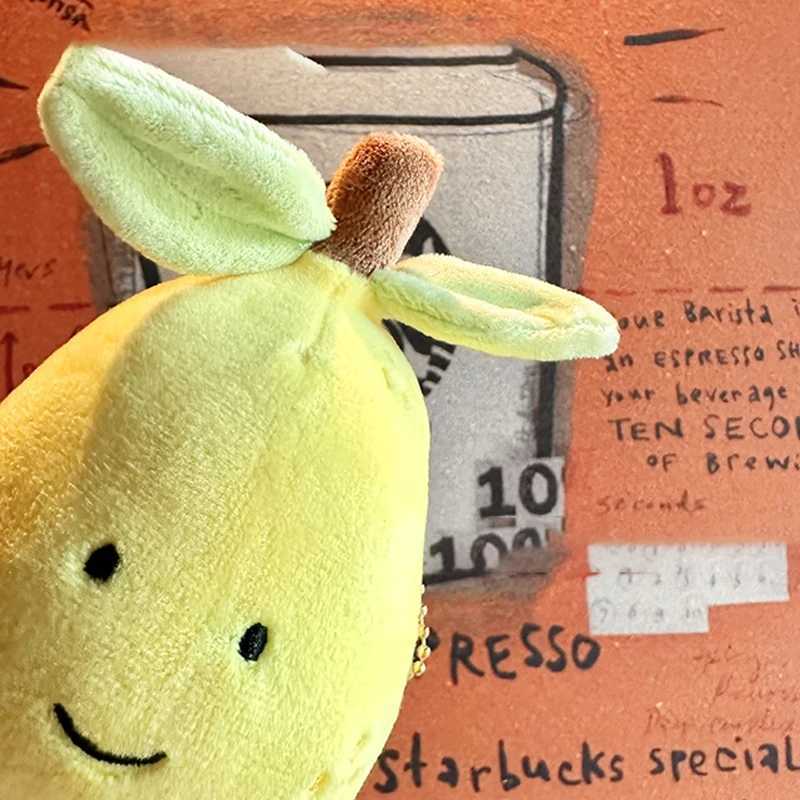 Cute Lemon Plush Toy Chain Fruit Vegetable Doll Pendant Key Ring Backpack Charms Car Bag Decor Free shipping