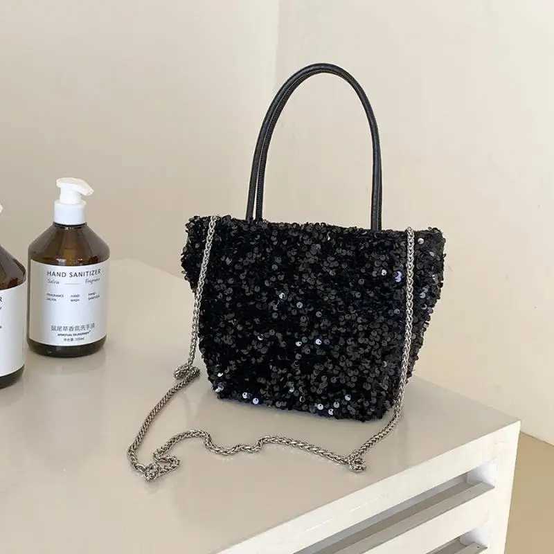 New Arrival New Sequined Shoulder Bags Chic Unique Design Bucket Bag Shing Basket Bag Crossbody Bag Designed Bags T250227