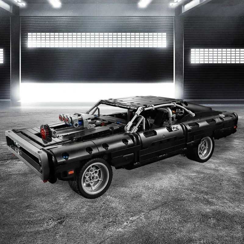 Free shipping Technical Car Dodge Racing car Building Blocks Model B Toys Fast Furious Vehicle Birthday Christmas Gifts For Boyfriend