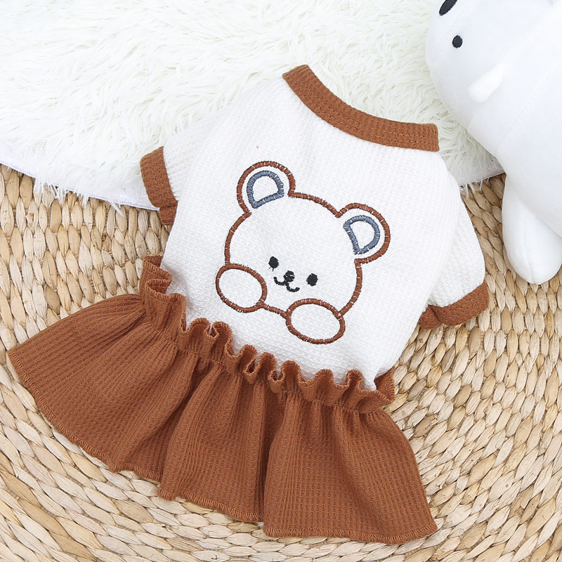Pet Base Layers & Couple - style Outfits: Cat Dresses, T - shirts, and Dog Clothes for Medium - sized Breeds like Teddy Bears