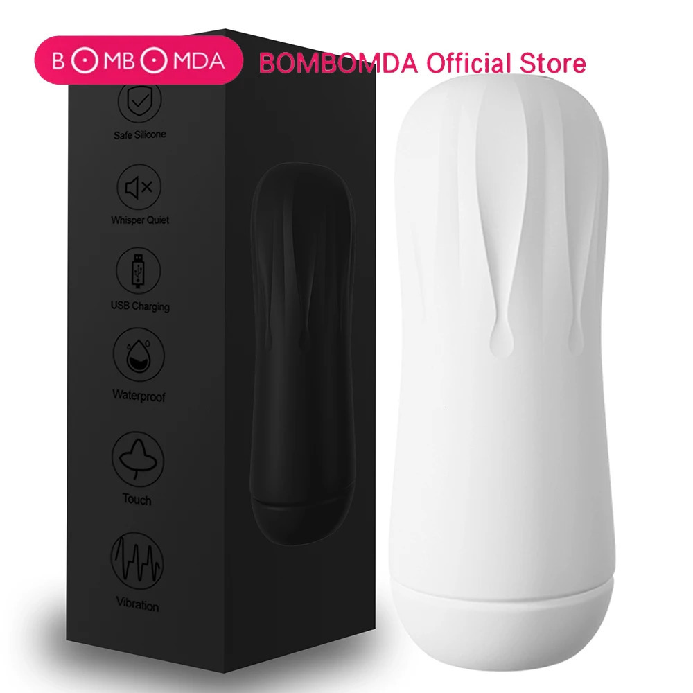 Male Masturbator Cup Vibration Automatic Blowjob Real Vagina pocket Vibrating Bullet Penis Oral Adults Sex Toys For Man 250210